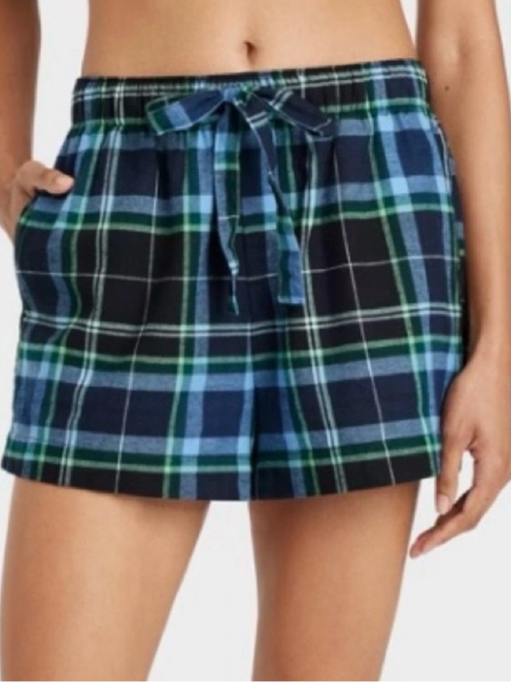 Auden Women’s Flannel plaid Shorts cotton Size XS NWT
